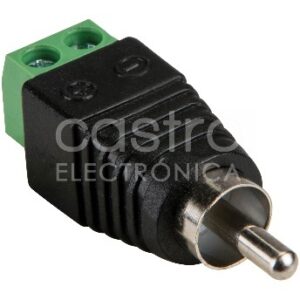 Ficha RCA Macho c/ 2 Terminais Parafuso