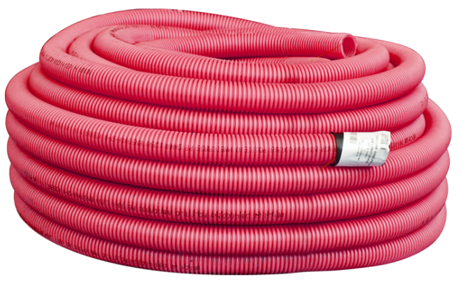 Tubo Corrugado de Parede Dupla Vermelho 63mm (metro)