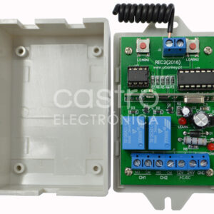 Receptor Bi-Canal Multicodigos 433Mhz