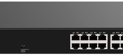 Switch 18 Portas RJ45 (2 Uplink Gigabit RJ45 Combo + 16 Downlink 10/100Mbps) + 2 SFP Combo - REYEE