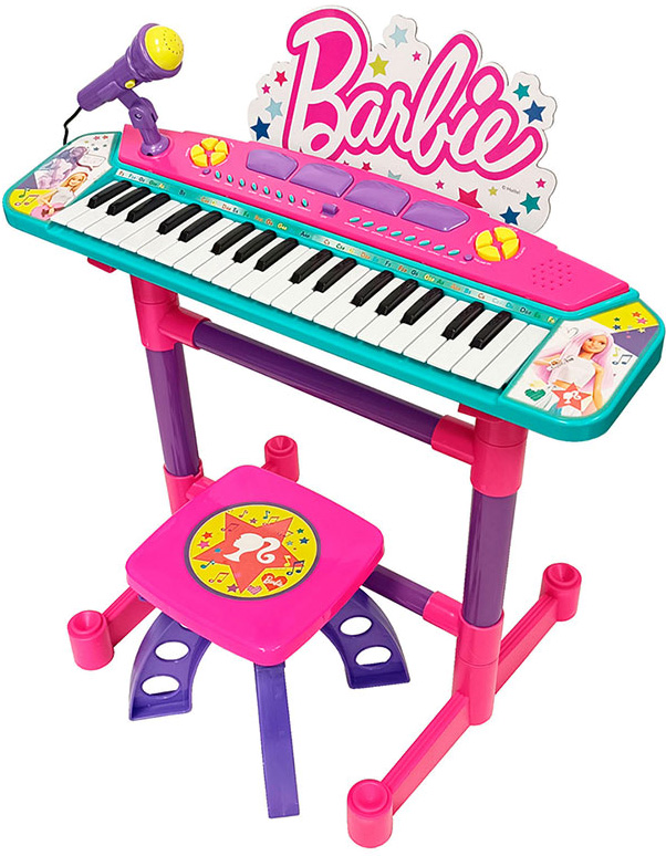 Órgão com Pé + Banco Barbie - REIG