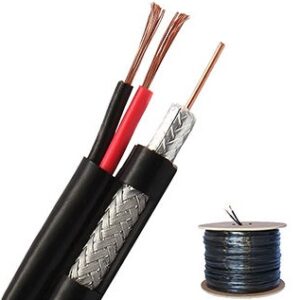 Bobine Cabo Vigilância Coaxial (RG59) e Alimentação Preto (305 mts) - WELL