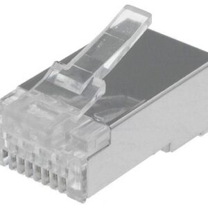 Ficha Telefone-Rede RJ45 8 Pinos CAT6 (Blindada)