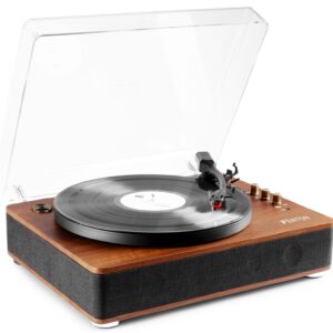 Gira Discos Bluetooth/USB 33/45/78 RPM (Madeira Escura) - FENTON
