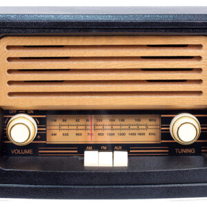 R?dio Retro Madeira AM/FM c/ Colunas (2x 1,5W) - ORAVA