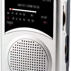 R?dio Port?til AM/FM Vertical c/ Auriculares e Clipe - SAMI