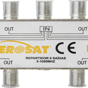 Spliter Repartidor 8 Saídas 5-1000MHz - IBEROSAT