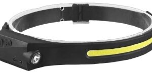 Lanterna de Cabe?a 5W COB + 1W LED 350lm 1200mah c/ Sensor de Movimento da M?o (Preto) - REXER
