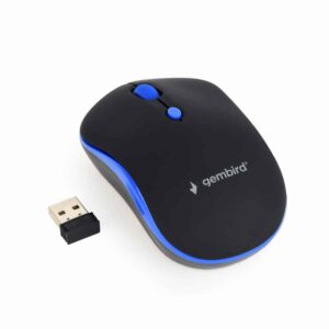 Rato Gembird Wireless Rubber 1600Dpi Preto/Azul