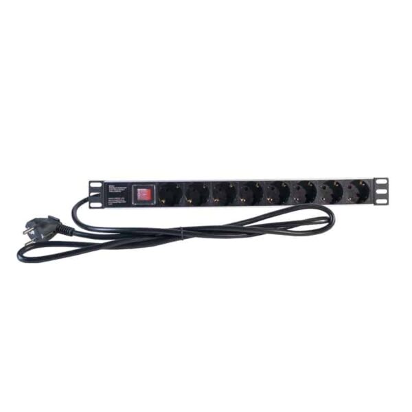 Régua Tomadas de Alimentação para Rack 2Lan 19" 8 Schukos Interruptor