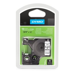 Fita Preto Sobre Branco (3,5 mts/1,9cm) - DYMO