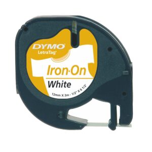 Cinta Rotuladora Auto-Adesiva Preto Sobre Branco (2 mts/1,2cm) - DYMO