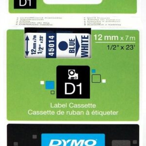 Fita Azul Sobre Branco (7 mts/1,2cm) - DYMO