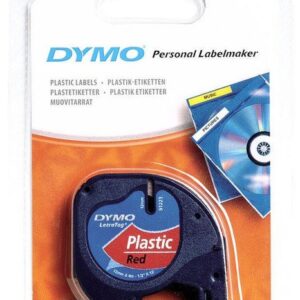 Fita Preto Sobre Vermelho (4 mts/1,2cm) - DYMO