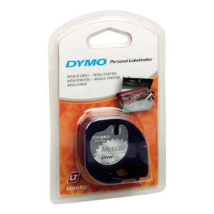 Fita Preto Sobre Met?lico (4 mts/1,2cm) - DYMO