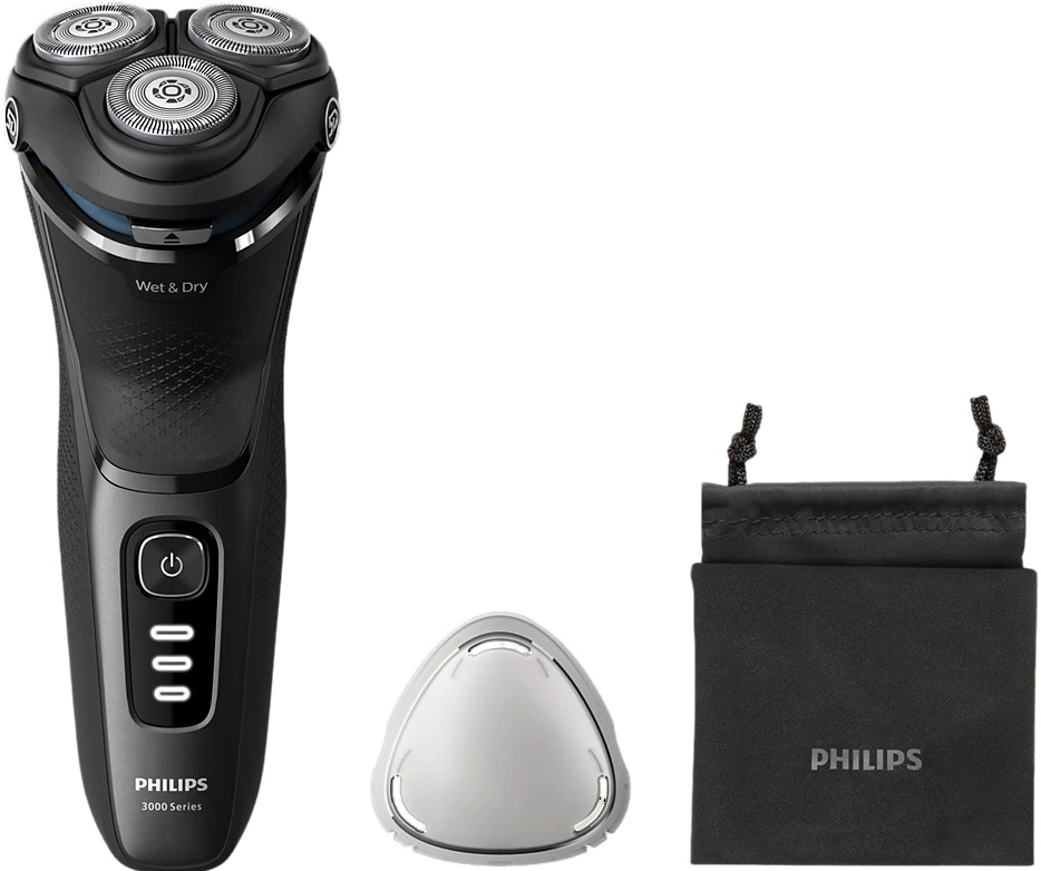 Máquina de Barbear Elétrica Shaver 3000 Series (Preto) - PHILIPS