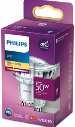 Lampada LED GU10 4,6W Branco Q. 2700K 355Lm - PHILIPS