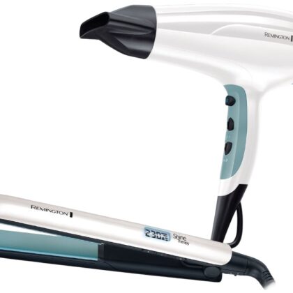 Pack Secador de Cabelo + Alisador de Cabelo S8500GP Shine Therapy Gift Set - REMINGTON