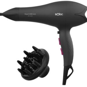 Secador de Cabelo Iônico Expert 2400W (Preto) - SOLAC