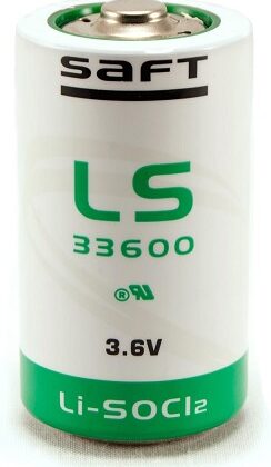 Pilha Litio Li-SOCl2 D 3,6V 17000mAh - SAFT
