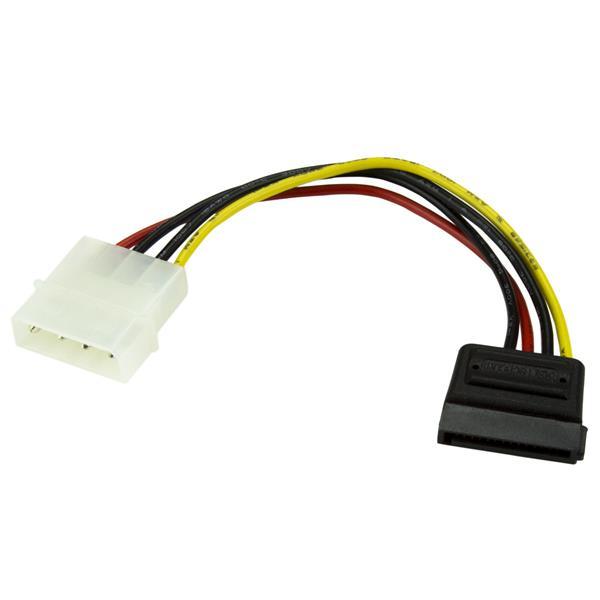 Cabo de Alimentação Molex 4 PIN Macho - SATA 15 PIN Macho (15cm) - STARTECH