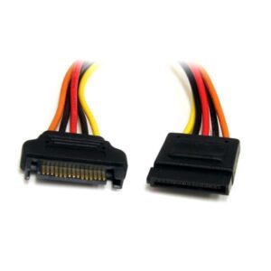 Cabo de Alimentação SATA 15 PIN Macho - SATA 15 PIN Fêmea (30cm) - STARTECH