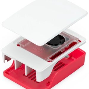 Caixa p/ Raspberry PI 5 Oficial (Branco/Vermelho) - RASPBERRY