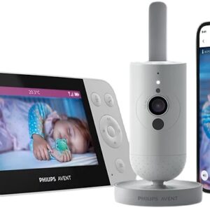 Intercomunicador p/ Bebés c/ Ecrã 4.3 e Câmara Full HD (Cinzento/Branco) - PHILIPS AVENT