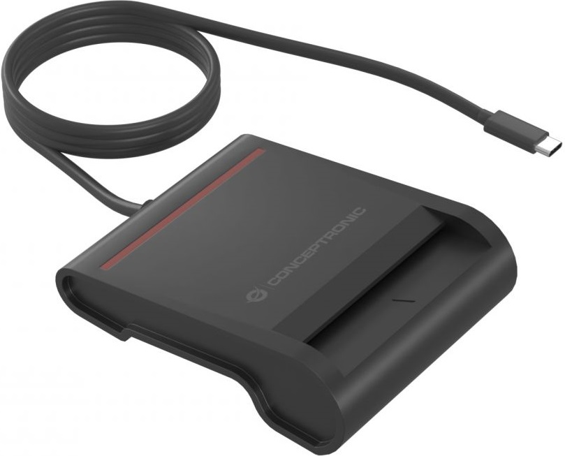 Leitor de Cartões Inteligente USB Type-C (Preto) - CONCEPTRONIC