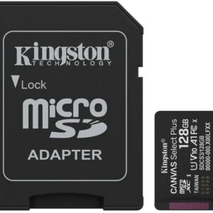 Cartão de Memória Canvas Select Plus Gen3 128GB MicroSDXC UHS-I Classe 10 + Adaptador - KINGSTON