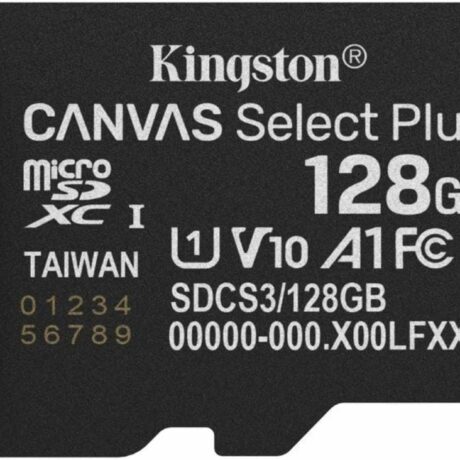 Cartão de Memória Canvas Select Plus Gen3 128GB MicroSDXC UHS-I Classe 10 - KINGSTON