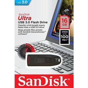 Pen Drive USB3.0 Ultra 16GB (Preto) - SANDISK