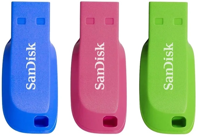 Pack 3x Pen Drive Cruzer Blade 16GB USB 2.0 - SANDISK