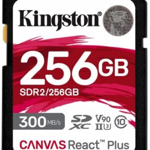 Cart?o de Mem?ria Canvas React Plus SD 256GB - KINGSTON