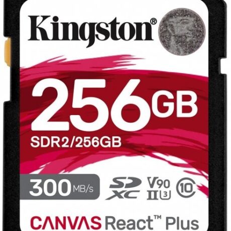 Cartão de Memória Canvas React Plus SD 256GB - KINGSTON