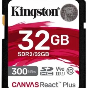 Cart?o de Mem?ria Canvas React Plus SD 32GB - KINGSTON