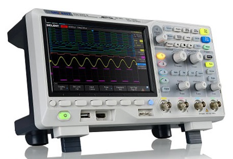 Osciloscópio Digital 4 Canais 100MHz 7 Cores USB / LAN - SIGLENT