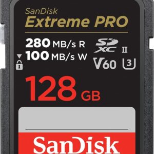Cart?o de Mem?ria 128GB Extreme PRO SDXC UHS-II Classe 10 - SANDSIK