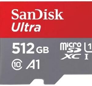 Cart?o de Mem?ria Ultra 512GB MicroSDXC UHS-I Classe 10 + Adaptador - SANDISK