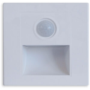 Projector Encastrar Parede LED 1,5W Branco Q. 3000K IP20 100Lm c/ Sensor Movimento