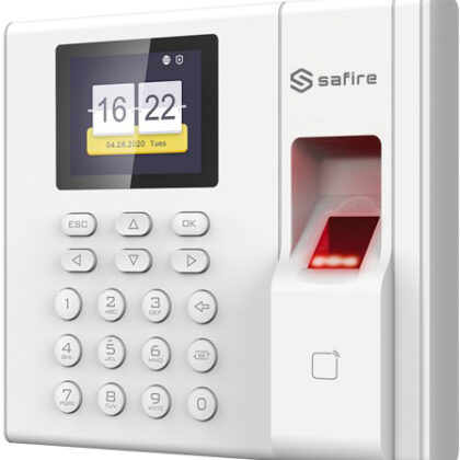 Leitor Biométrico Autónomo de Presença c/ Impressão Digital, Cartão MF e Password - SAFIRE