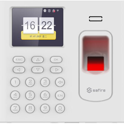 Leitor Biométrico Autónomo de Presença c/ Impressão Digital, Cartão EM e Password - SAFIRE