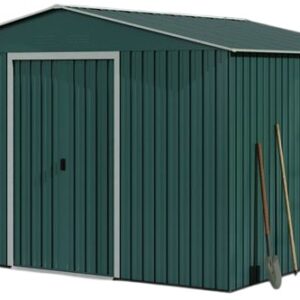 Casa Galp?o Abrigo Met?lico c/ Portas Correr 300x304,5x214,5cm (9,14m2) Verde - SUNGARDEN