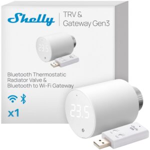 V?lvula de Radiador Termost?tico BLU TRV Wi-Fi/Bluetooth + Gateway Gen3 - SHELLY