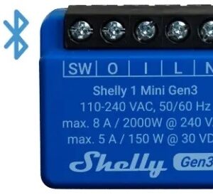 Mini Módulo Interruptor p/ Automação Wi-Fi 110/240VAC 8A - Shelly Plus 1 Mini