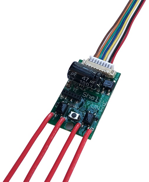 Módulo Mini Interruptor Duplo p/ Automação Wi-Fi de Baixa Tensão 12..36VDC / 12..24VAC - SHELLY