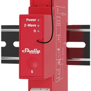Módulo p/ Calha DIN c/ 1 Relé p/ Automação Z-Wave - Shelly Qubino Wave Pro 1PM