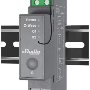 M?dulo p/ Calha DIN c/ 2 Rel?s p/ Automa??o Z-Wave - Shelly Qubino Wave Pro 2