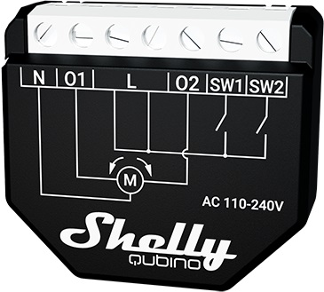 Módulo Interruptor p/ Autom. Z-Waveâ?¢ c/ Med. Cons. e Contr. Estores 10A - Shelly Qubino Wave Shutter