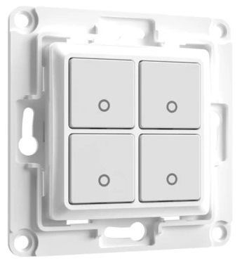 Interruptor de Parede 4 Botões p/ Módulos Shelly (Branco) - Shelly Wall Switch 4